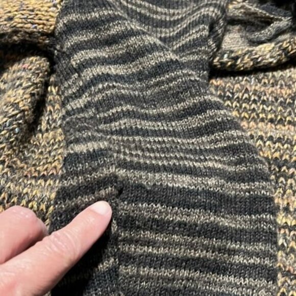 BKE Womens Fringed Wool Blend Open Cardigan Sweater Brown Size Medium - Picture 7 of 12